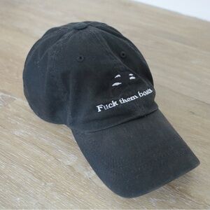 Distressed Adult Black Adjustable Dad Hat Orca Killer Whale Boats